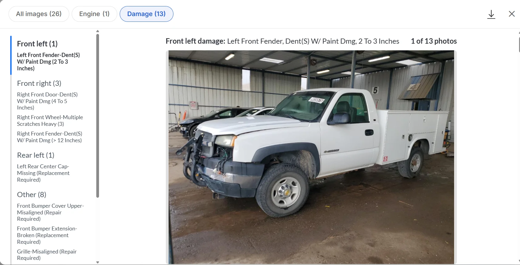 copart's vehicle conditions