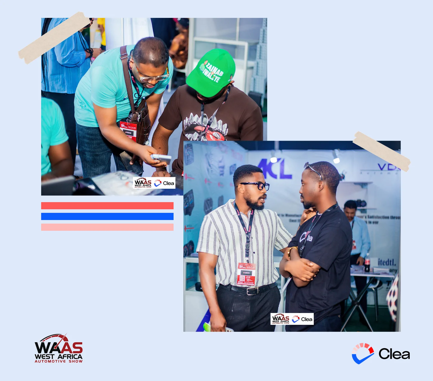 Clea team talking to Importers at the West Africa Automotive Show, Lagos on Day 3