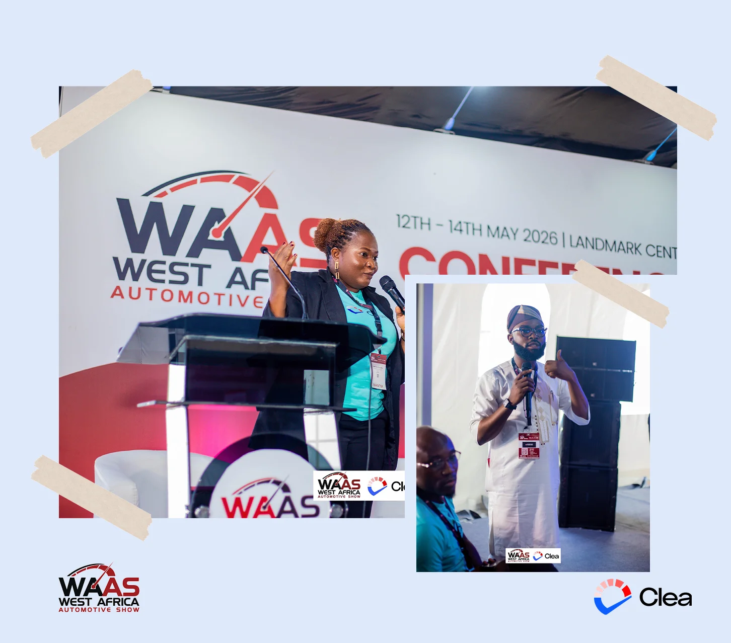 Omotola Dorcas Oladimeji and Sheriff Adedokun Giving a Speech at WAAS 2026 Conference