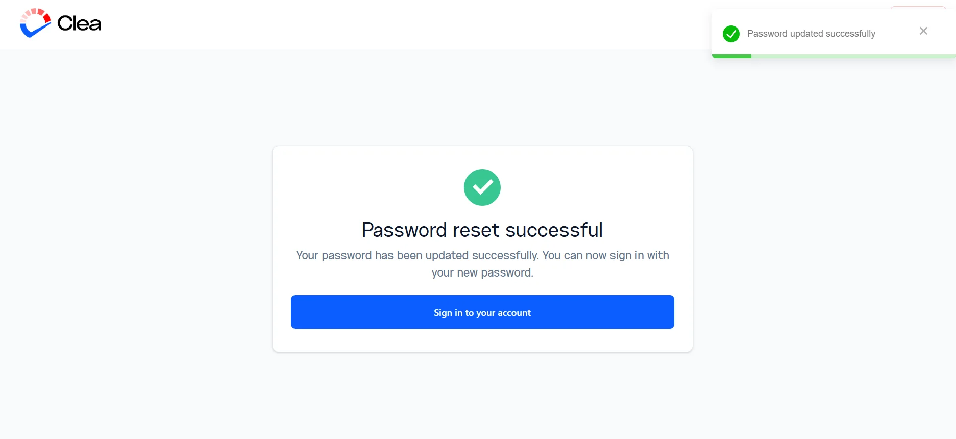How to Reset Your Clea Password on Web