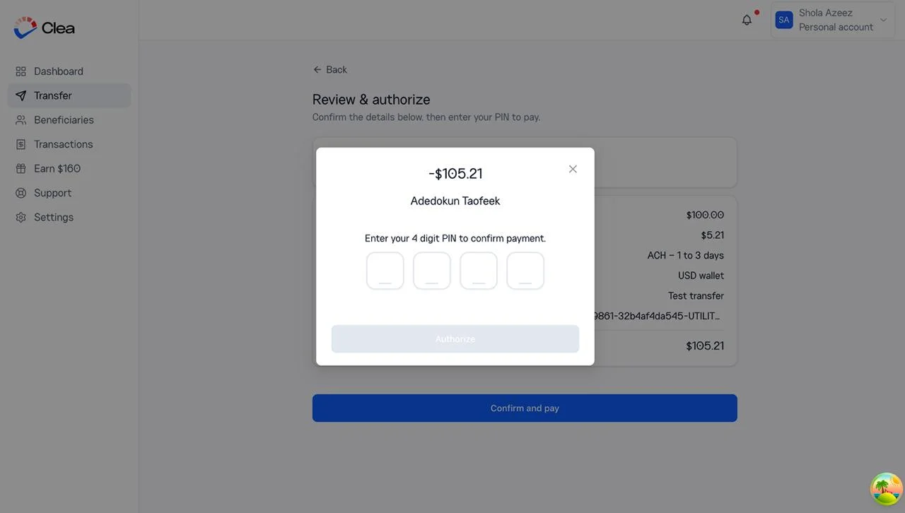 Authorise Payment with Vendor Payments on Clea