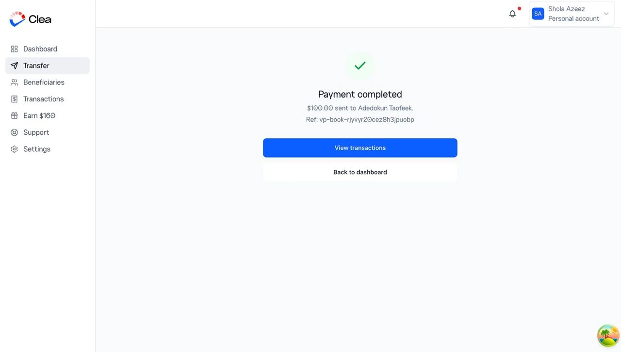 Clea Vendor Payment